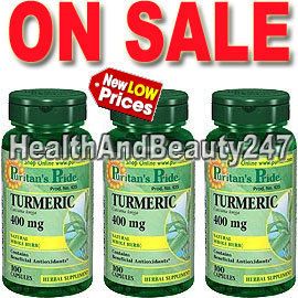 TURMERIC Curcuma longa Curcumin 400mg 300 CAPSULES  