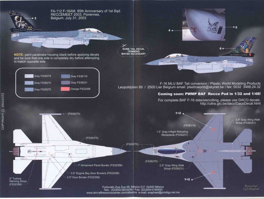 Decals 1/32 Zotz F 16 BELGIAN VIPERS #3 *MINT*  