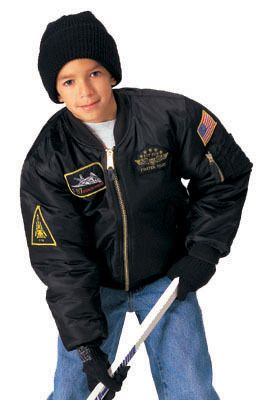 BOYS   KIDS TOP GUN MA 1 FLIGHT JACKET XS TO XLARGE  