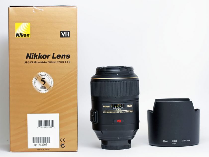 US NIKON AF S VR Micro 105mm f/2.8G IF ED afs Macro 105 2.8 mint 