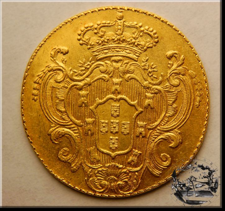 Brazil Maria I and Pedro III 6400 Reis 1786 Gold #1193  