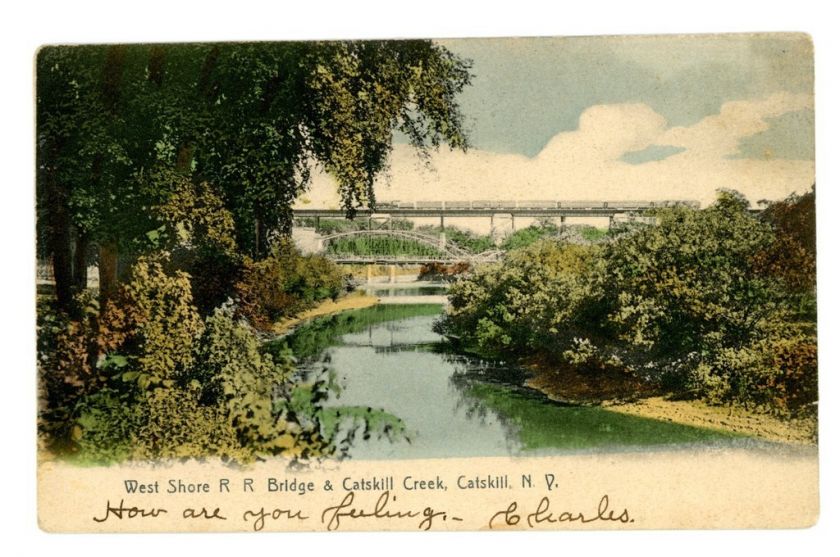 Catskill NY   WEST SHORE RAILROAD BRIDGE   Postcard  