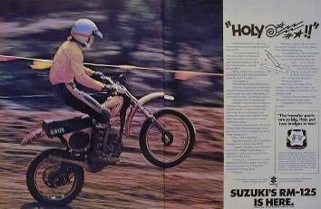 1975 SUZUKI RM125 RM 125 Motorcycle Ad 1975 HOLY @#  