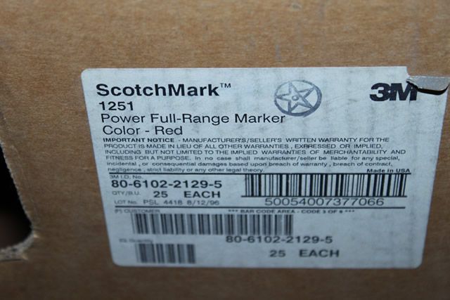 3M 1251 SCOTCHMARK RED POWER FULL RANGE MARKER NIB  