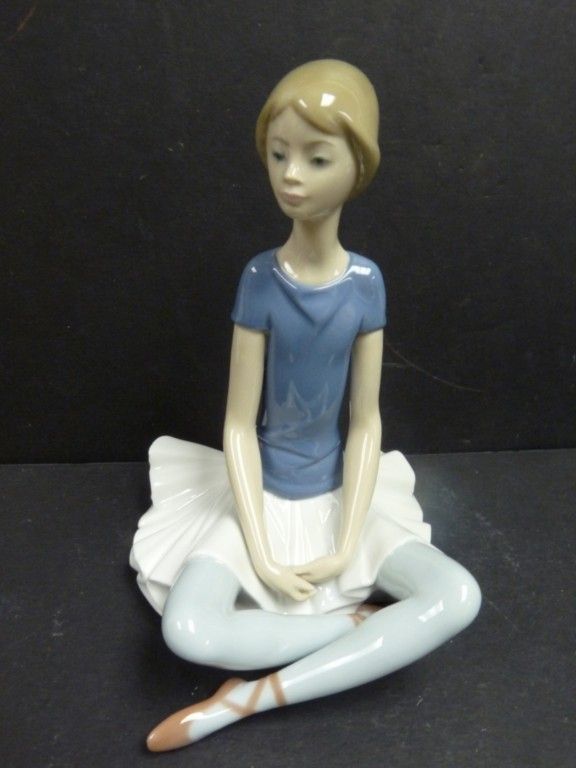 LLADRO BETH 1358 SITTING BALLERINA BLUE BALLET NEWINBOX  