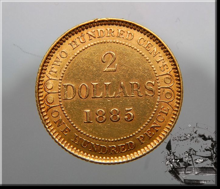 Newfoundland 2 Dollars 1885 Gold  