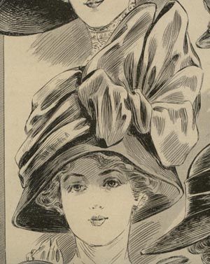 MODISTE PARISIENNE Sept 16,1910  HATS REAL SIZE WORK  