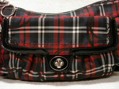 NWT COACH POPPY TARTAN PLAID MULTI GROOVY PURSE CROSSBODY PURSE BAG 