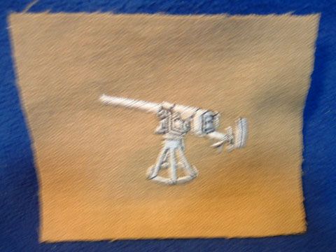 Navy Cannon Brassard. Fine detail and condition. Spanish American 