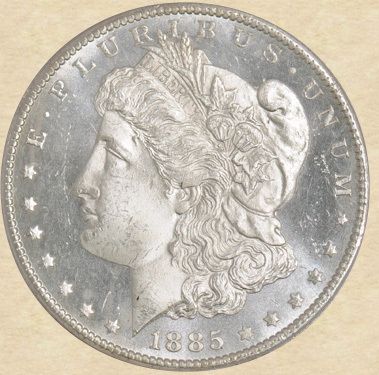 1885 CC MORGAN $65 PCGS Proof like  