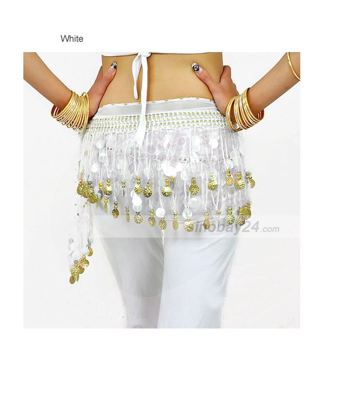 C91013 New Belly Dance Belt Coins Waist Chain Scarf  