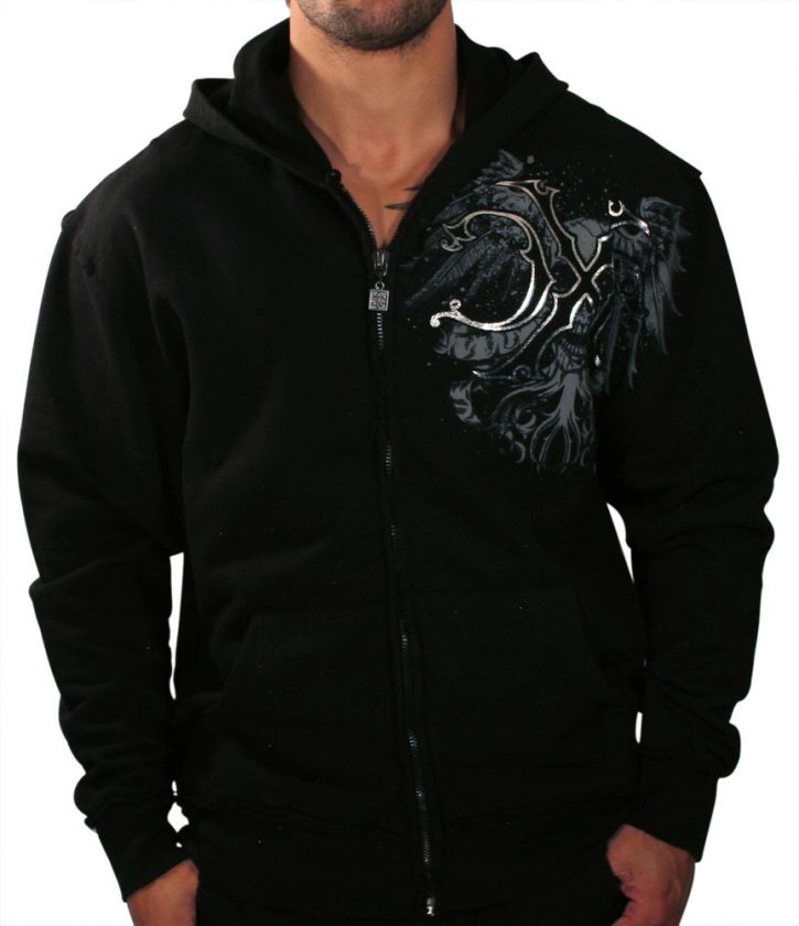 XTREME COUTURE Electro Mens MMA Fighting Hooded Sweatshirt Hoodie 