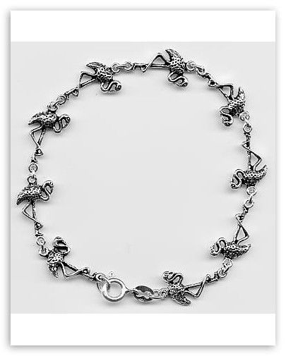 Flamingo Bracelet   Sterling Silver  