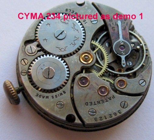 new old stock, Cyma 234 watch parts stem #401  