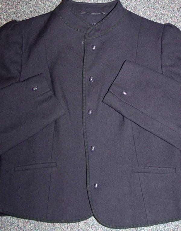 ELEGANT BLACK WOOL German Dress Suit JACKET Coat 8 S  