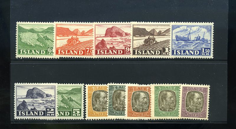 ICELAND SC# 261//268, 013//19 MINT/HINGED CV $164.45  