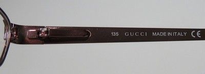 NEW GUCCI 2730 49 17 135 SOPHISTICATED RX SHINY BROWN/RED EYEGLASS 