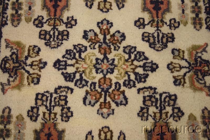 FLORAL IVORY 2X3 KASHAN PERSIAN ORIENTAL AREA RUG WOOL CARPET  