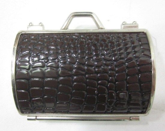 JUDITH LEIBER  Moc Croc Pill Box  