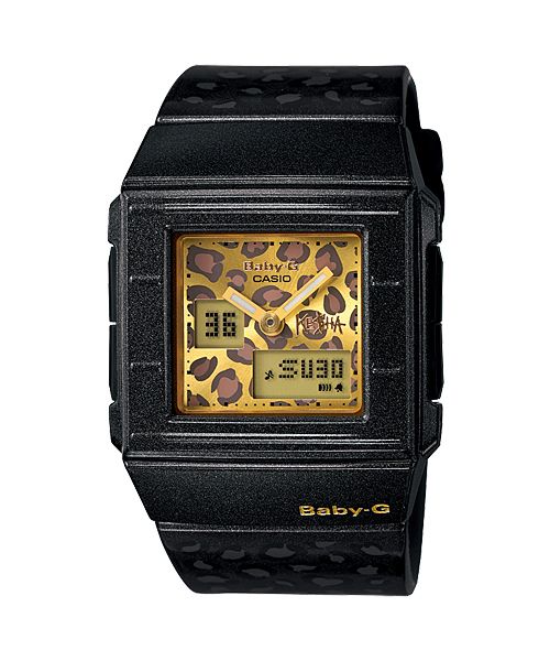   200 leopard skin pattern Limited World Time Square Face Watch SHOCK R