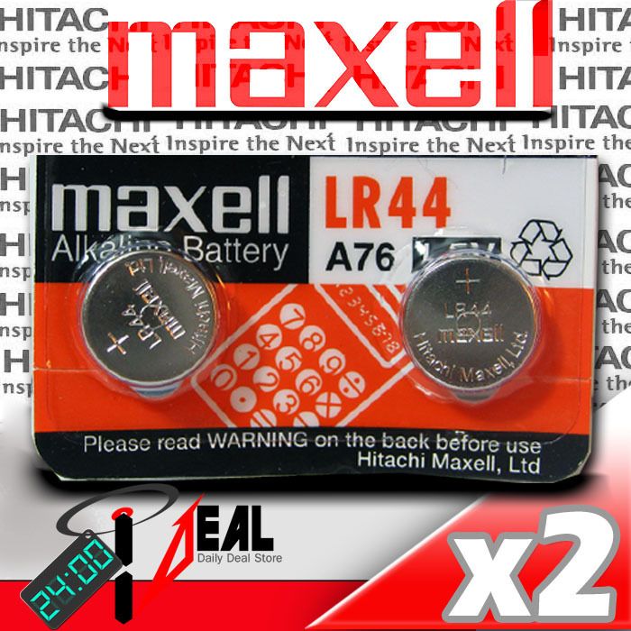   Maxell LR44 A76 L1154 AG13 357 SR44 LR 44 303 EXP 2014 watch battery