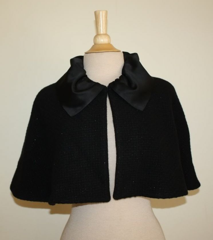 Ralph Lauren Black Label Cape Capelet Wool/Cashmere size S M  