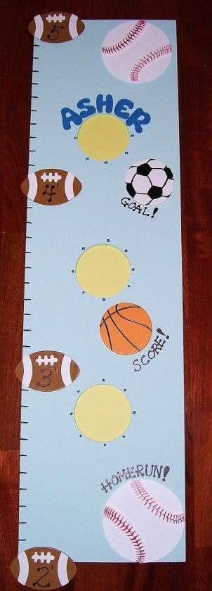 Personalized Custom Wooden Growth Chart with Childs Name and Picture 