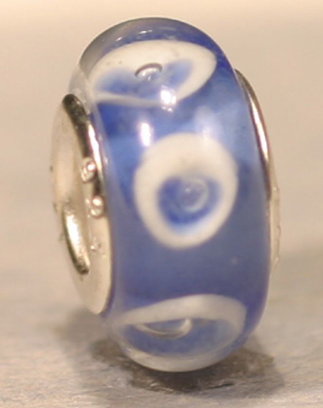 STERLING SILVER MURANO GLASS EUROPEAN CHARM BEAD 3628  