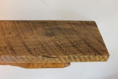   Antique rustic log display shelf, 1800s Worm wood Maple, set of two