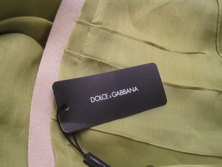 1750 Dolce Gabbana Italy Dress Green Silk Taffeta 40 6 S #0007ZJ 