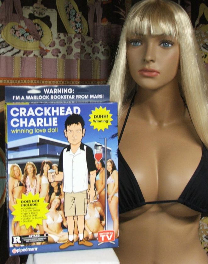 Crackhead Charlie Sheen Winning Duh Gag Gift Doll  
