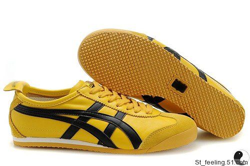 Bruce Lee Yellow Shoes Game Of Death Kill Bill Sneakers on PopScreen