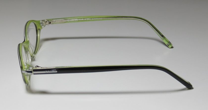 NEW COACH COLETTE 537 51 16 135 BLACK/GREEN EYEGLASS/GLASSES/FRAMES 