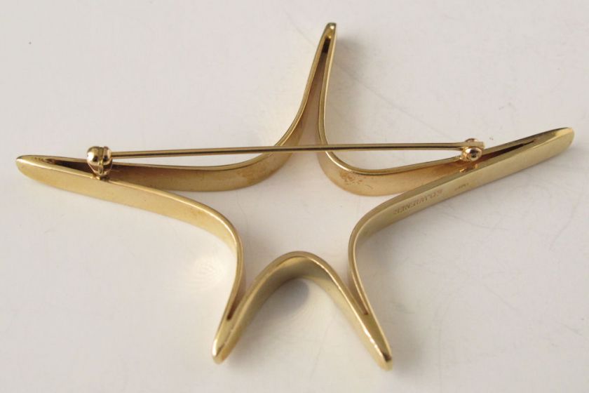 Ed Wiener 14K Gold Star Pin Brooch  