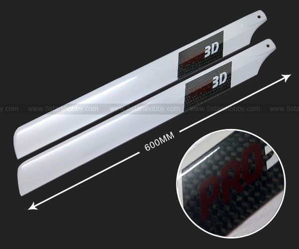 600MM Real Carbon Main Blade for Trex 600 Helicopter  