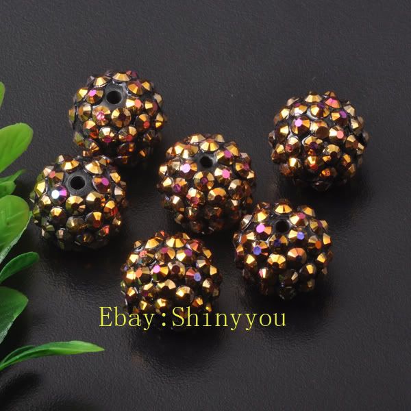 FREE SHIP 40pcs Multicolour Resin Crystal Spacer Beads JS7298 16mm 