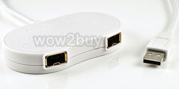 NEW Design USB Dual 2 Wii Classic Convert Controller Adapter for PC 