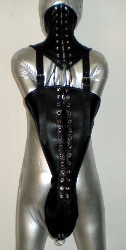 Single Glove Armbinder & Under Chin Neck Corset Black M  