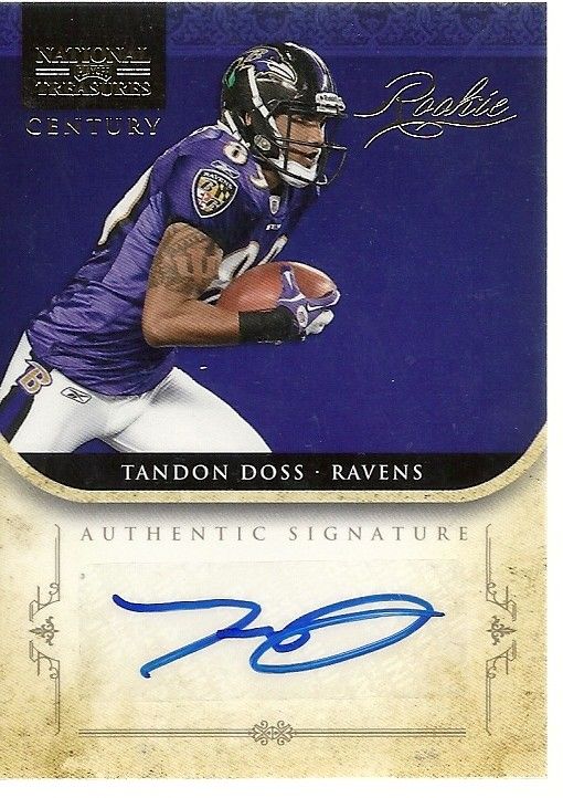 TANDON DOSS NEBRASKA WIDE RECEIVER BALTIMORE RAVENS /49 GOLD AUTO 