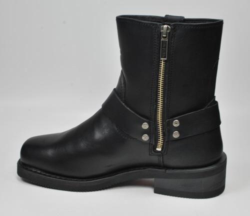   DAVIDSON El Paso Black Leather Boots WIDE WIDTH Men Size 94422W  