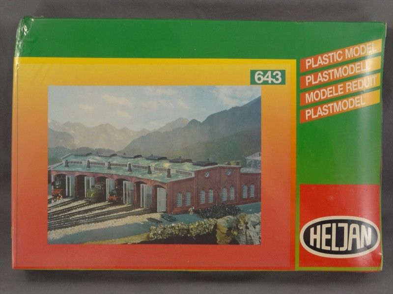 DTD TRAINS   N SCALE HELJAN 643 ROUNDHOUSE 6 TRACKS BUILDING KIT 