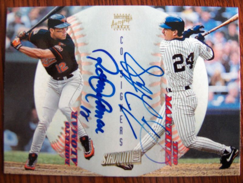 Roberto Alomar Tino Martinez 1998 Stadium Cosigner Auto  