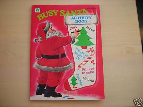 Vintage Whitman BUSY SANTA Activity Book 1979 NEW  