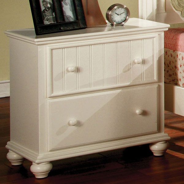 Classic White Finish Night Stand  