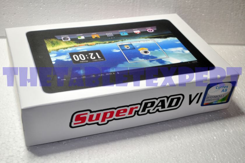   Superpad 6 Cortex A8 Android 2.3 4G ROM 512MB DDR3 WIFI Tablet PC GPS