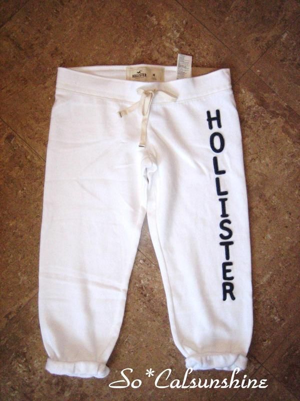 NWT Hollister Abercrombie BIG LOGO Lounge Sweat Pants M  