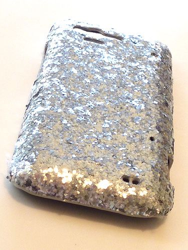  Silver Diamond Sequin Cover For HTC Rhyme Bliss Faceplate Case  