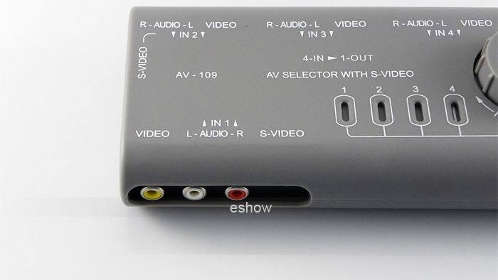 AV109 AV audio video signal switcher 4 group input and 1 group output