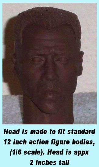 12 1/6 Custom Wesley Snipes Blade Figure Head  