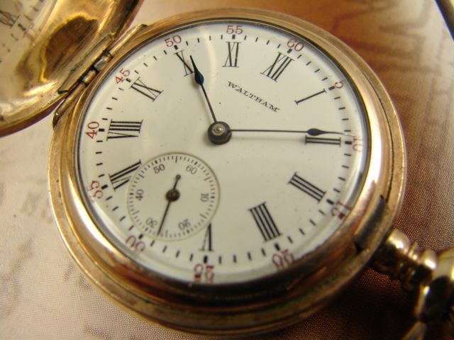   FL ART DECO LADYS WALTHAM SIDE WIND HUNTER POCKET WATCH RARE  